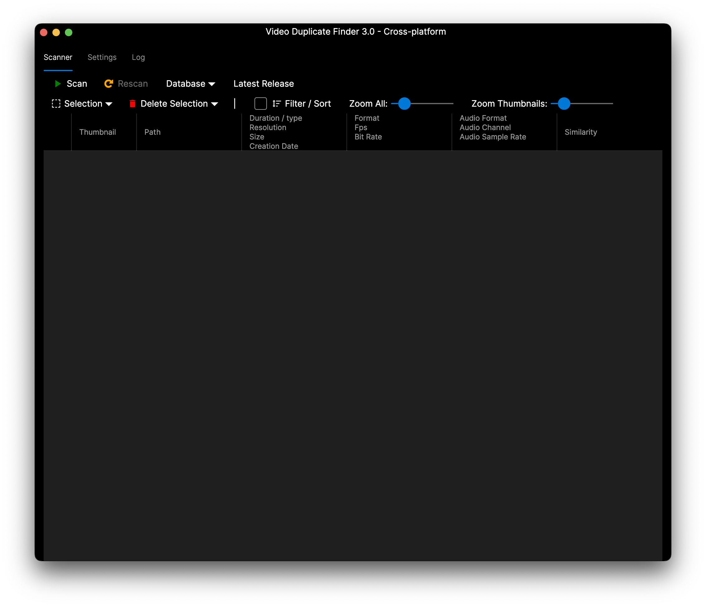 VDF doesn't show progress information without resizing it first ...
