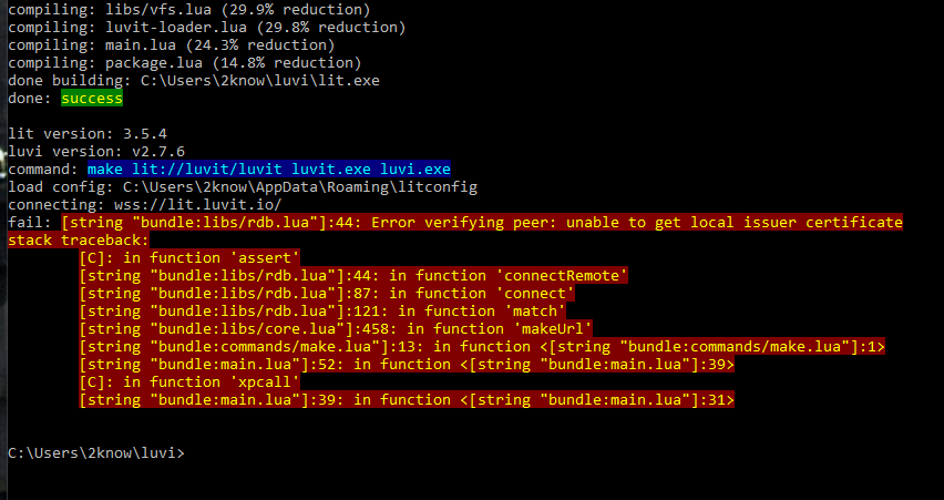 Certificate error during install · Issue #997 · luvit/luvit · GitHub