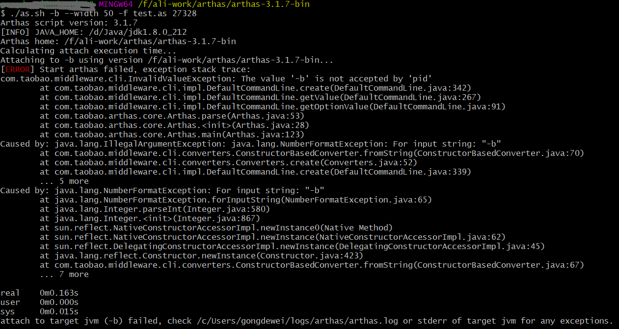 as.sh -b 批处理参数解析异常 · Issue #1048 · alibaba/arthas · GitHub