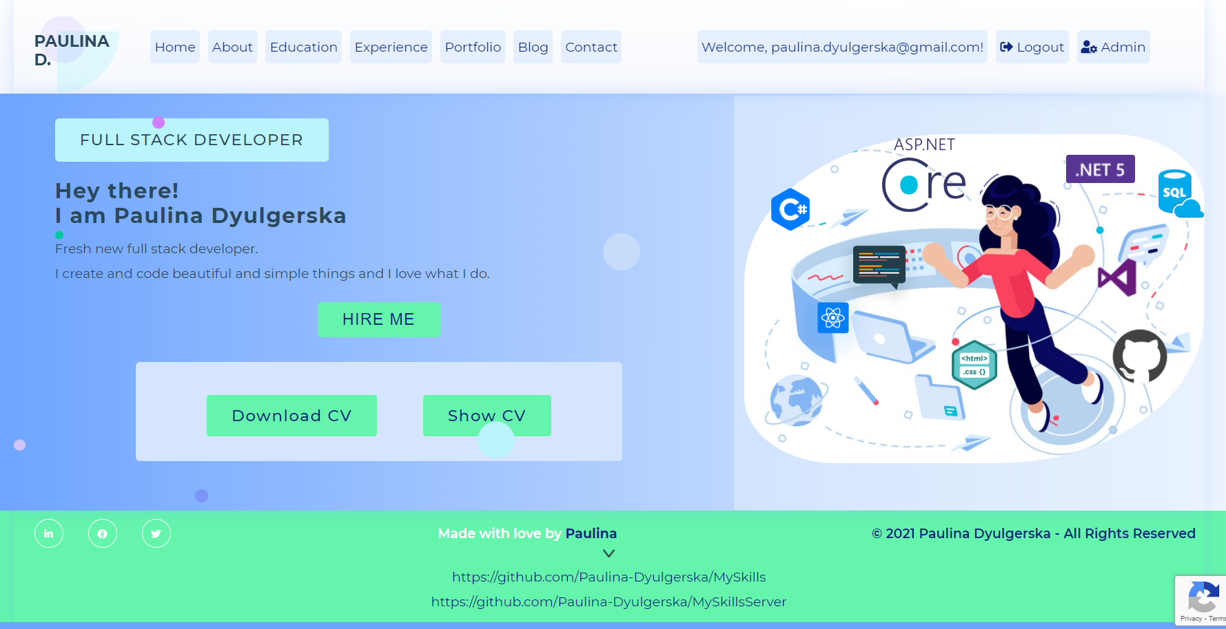 GitHub - Paulina-Dyulgerska/MySkills: React Project