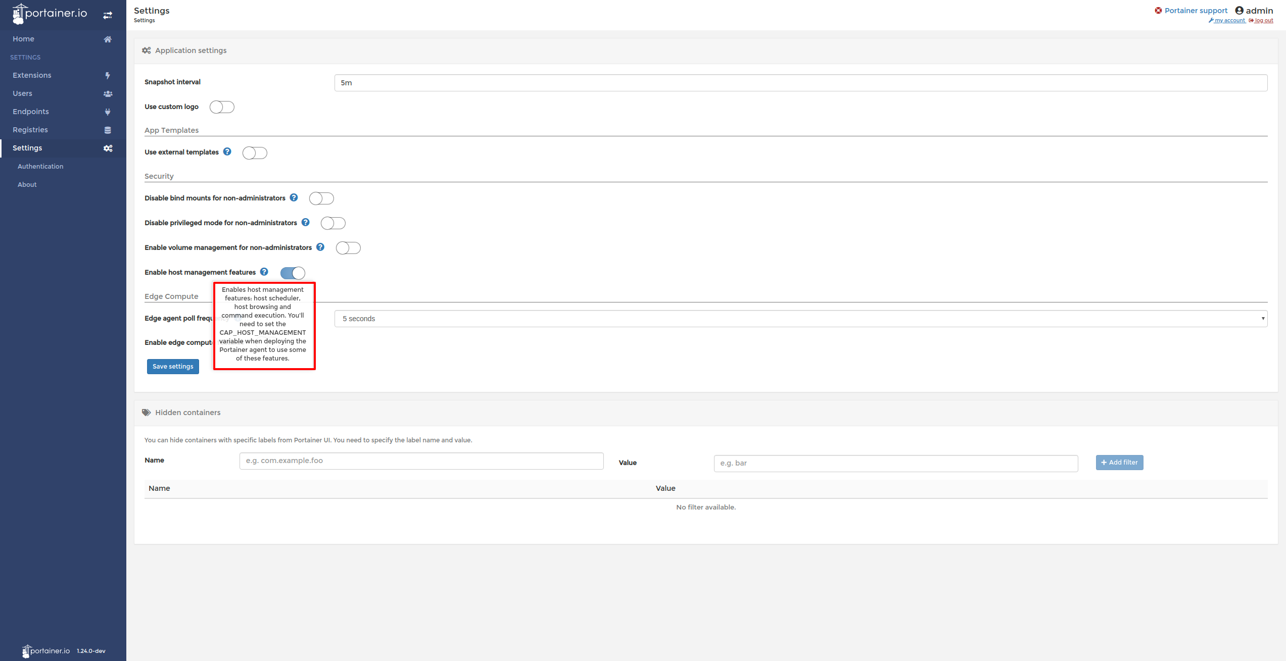 Make Host jobs an Edge exclusive feature · Issue 3745 · portainer