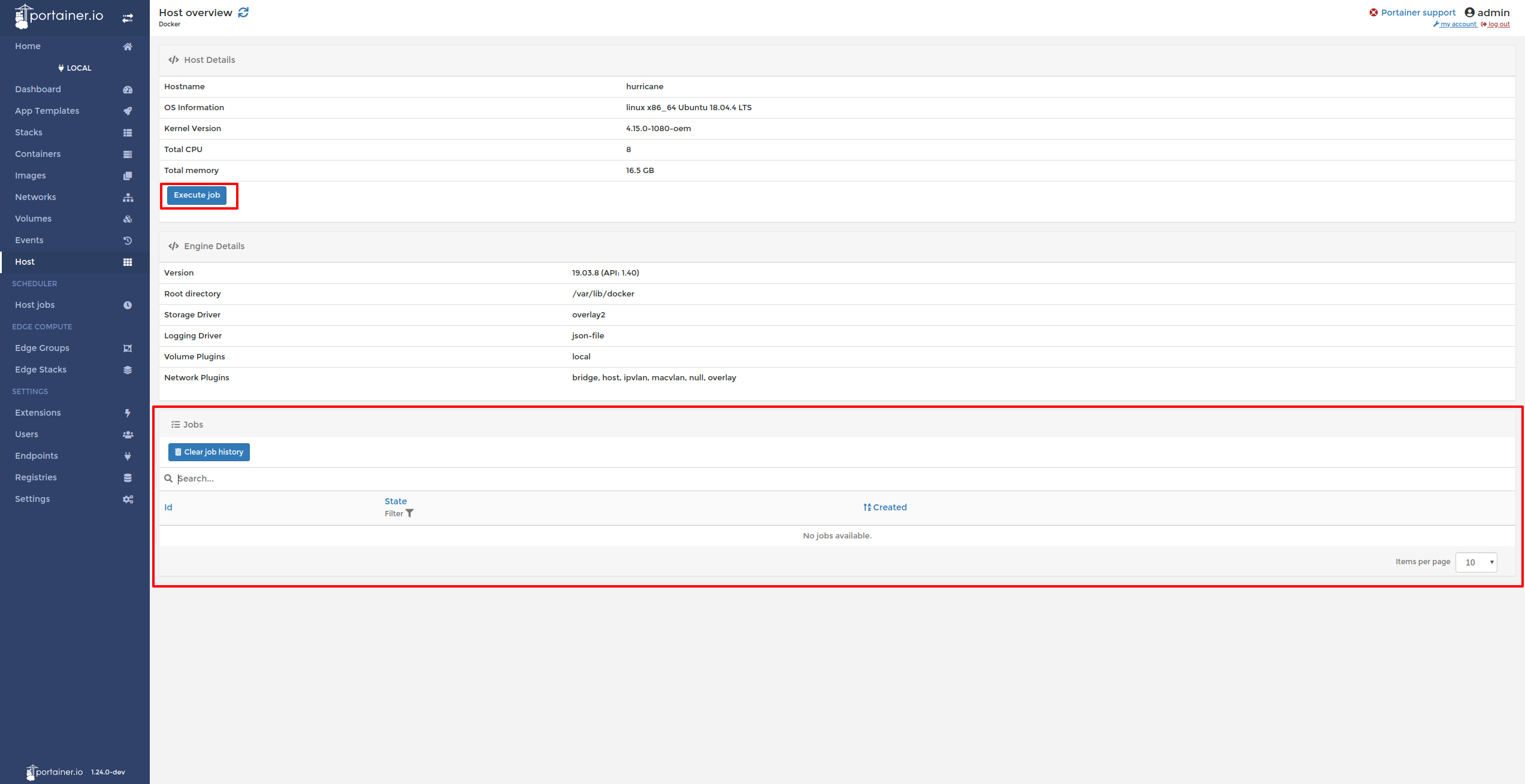 Make Host jobs an Edge exclusive feature · Issue 3745 · portainer