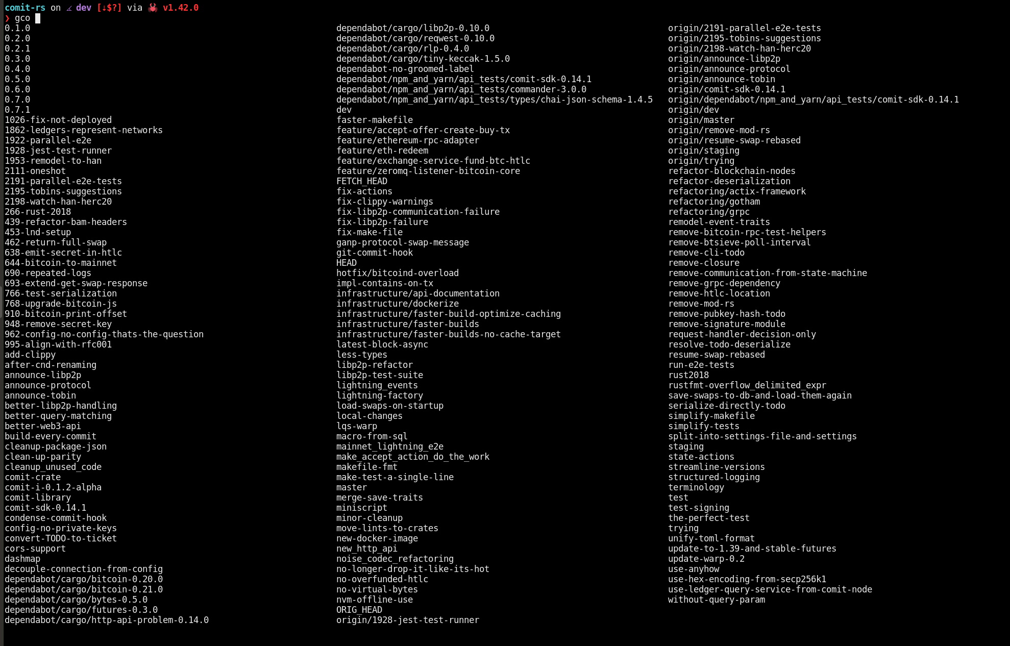 Sort list of git refs in most recently used order · Issue