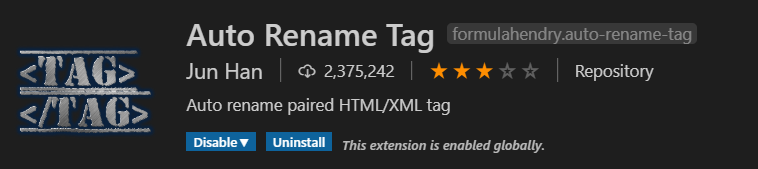 auto rename tag