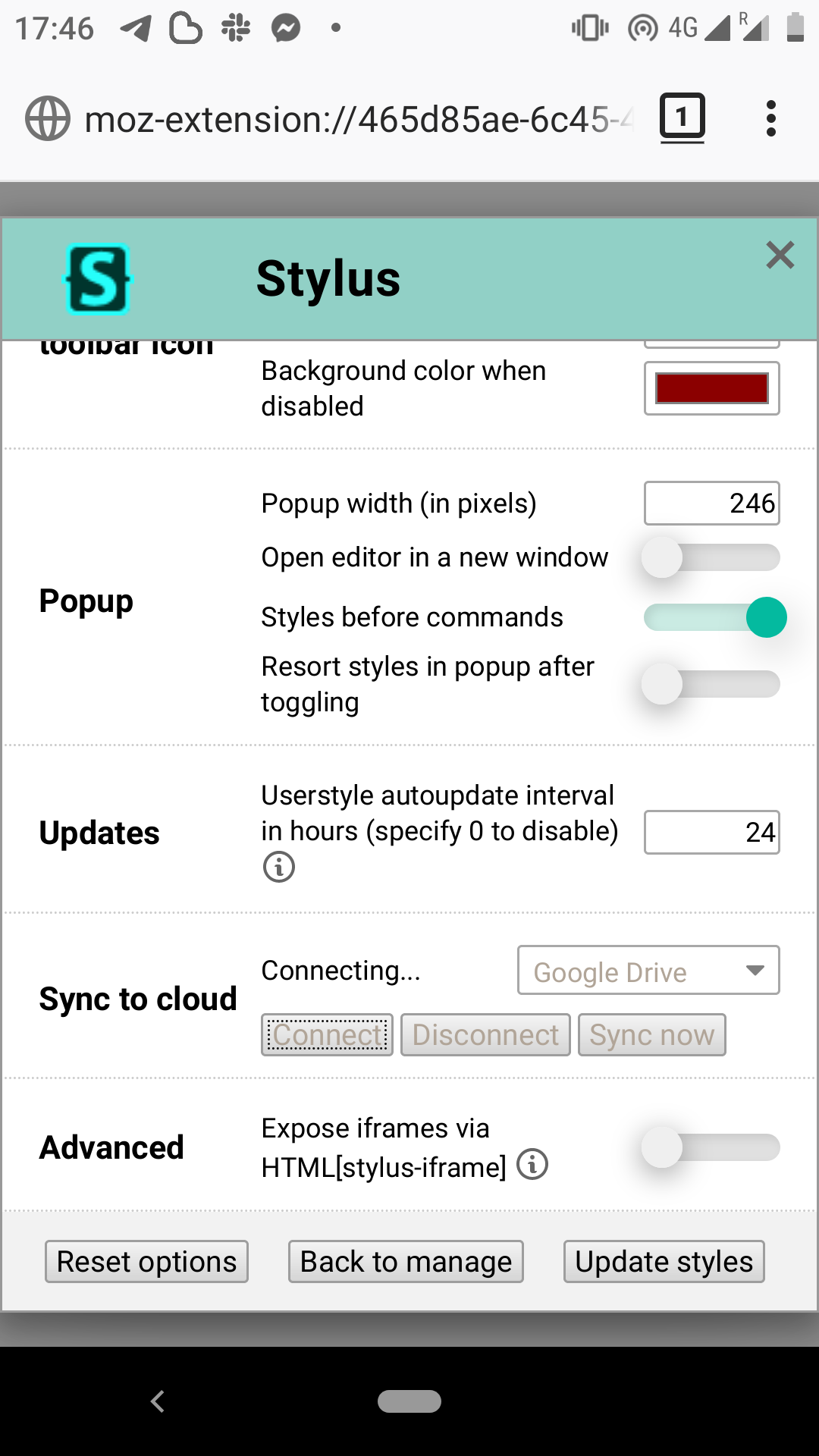 [Firefox for Android] Sync to cloud stuck at "Connecting...", doesn't