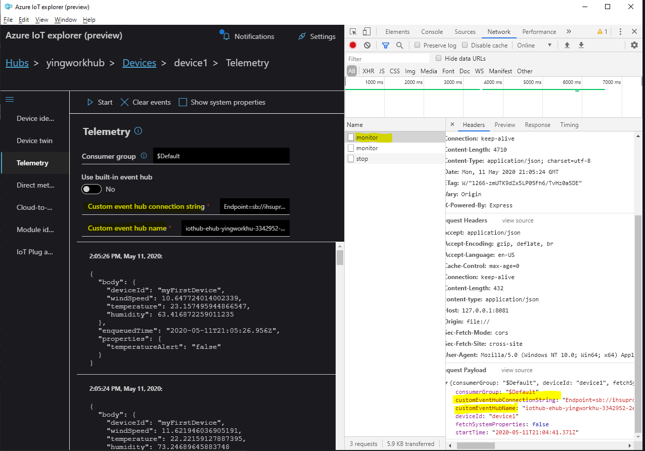Telemetry window closes when events come in. · Issue #257 · Azure/azure ...