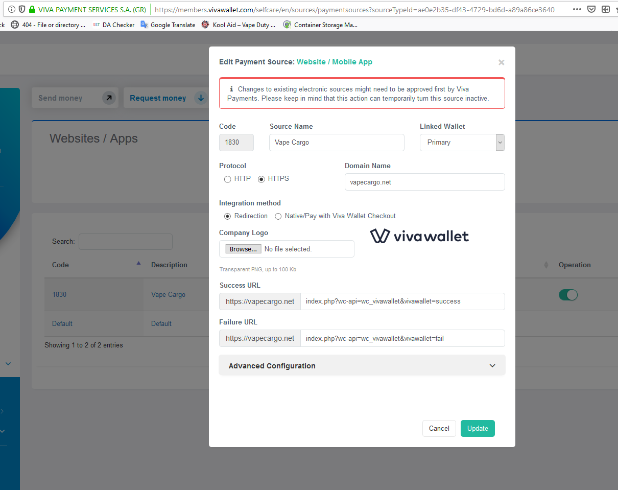 Payments Cancelled on WooCommerce · Issue #1024 · VivaPayments/API · GitHub