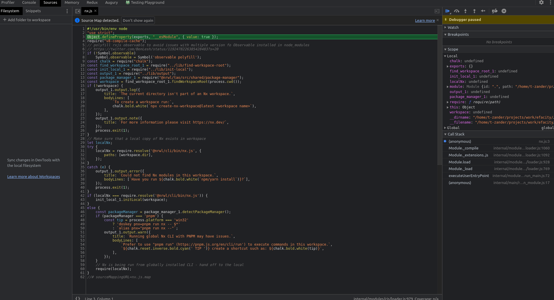 node --inspect/--inspect-brk incompatible with nx task runner · Issue ...