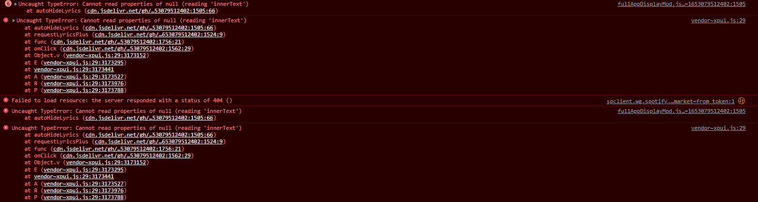  Lyrics Plus Integration Not Working BUG Issue 16 Huhridge huh 
