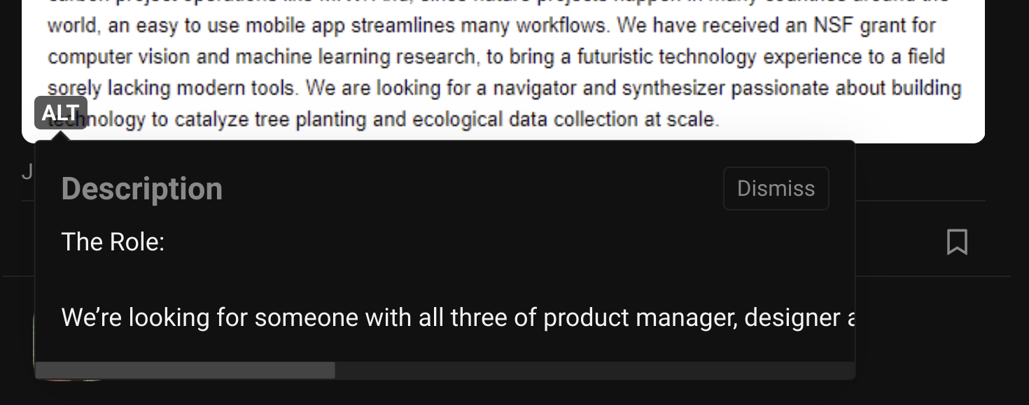 Alt text shows all on one line does not wrap