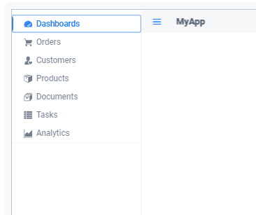 Animation showing how keyboard users can set focus inside the closed drawer and change the currently active tab