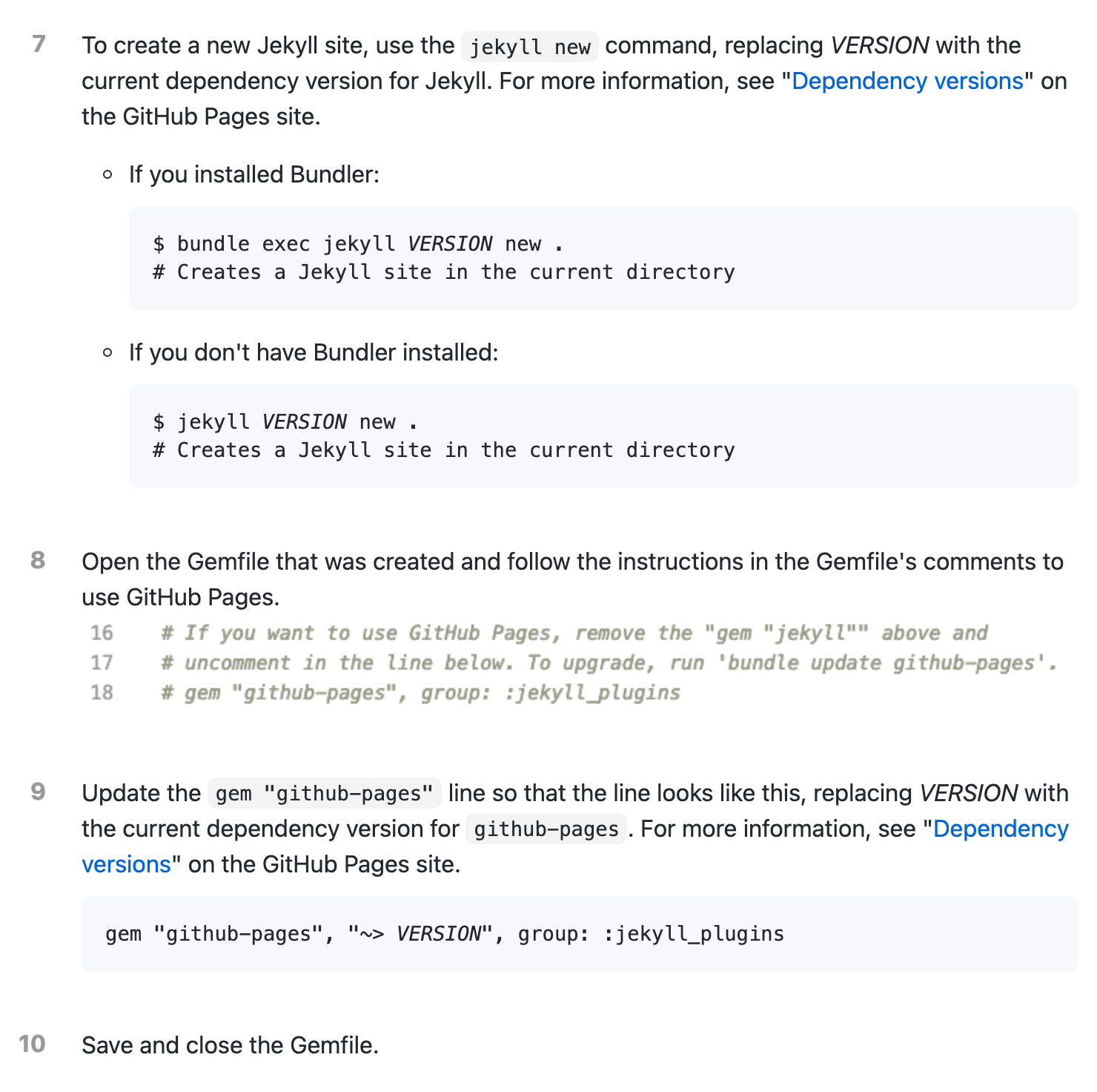 Instructions for installing the githubpages gem are confusing · Issue 2177 · github/docs · GitHub
