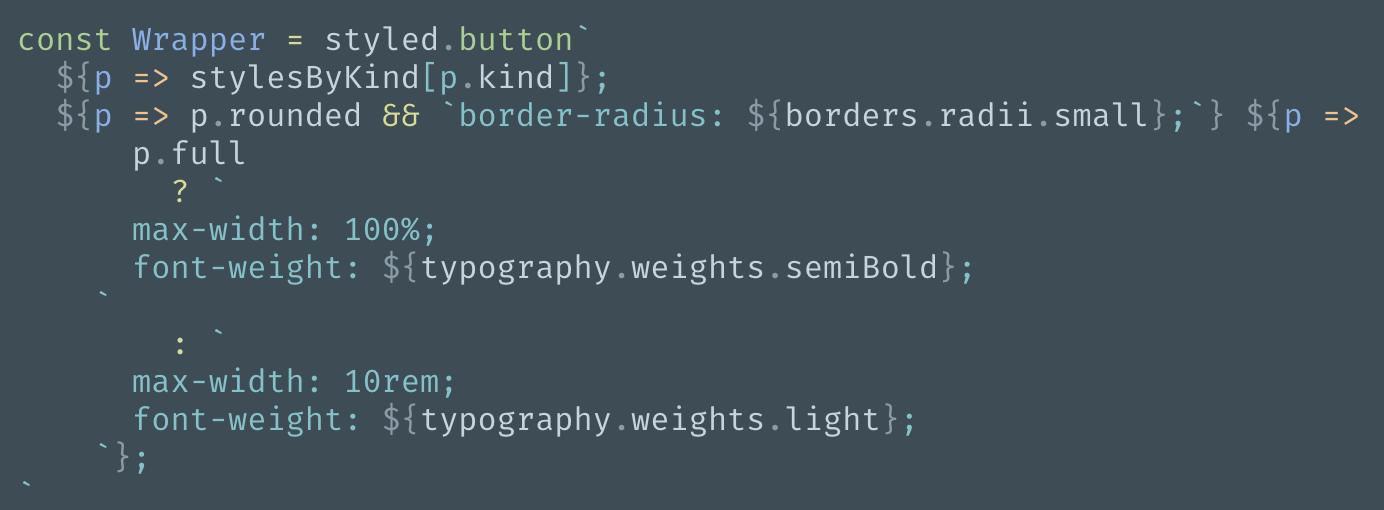 CSS-in-JS template strings with ternaries · Issue #2365 · prettier ...