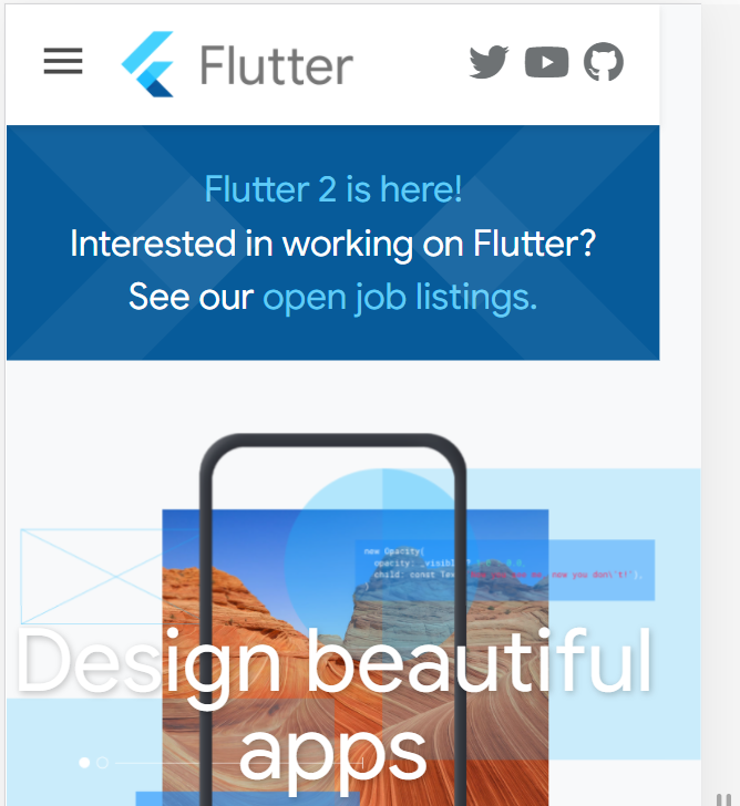 Fix multiple responsiveness issues · Issue #5605 · flutter/website · GitHub
