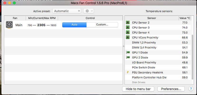 MacPro6,1 Automatic can run fan higher then Macs Fan Control can set ...