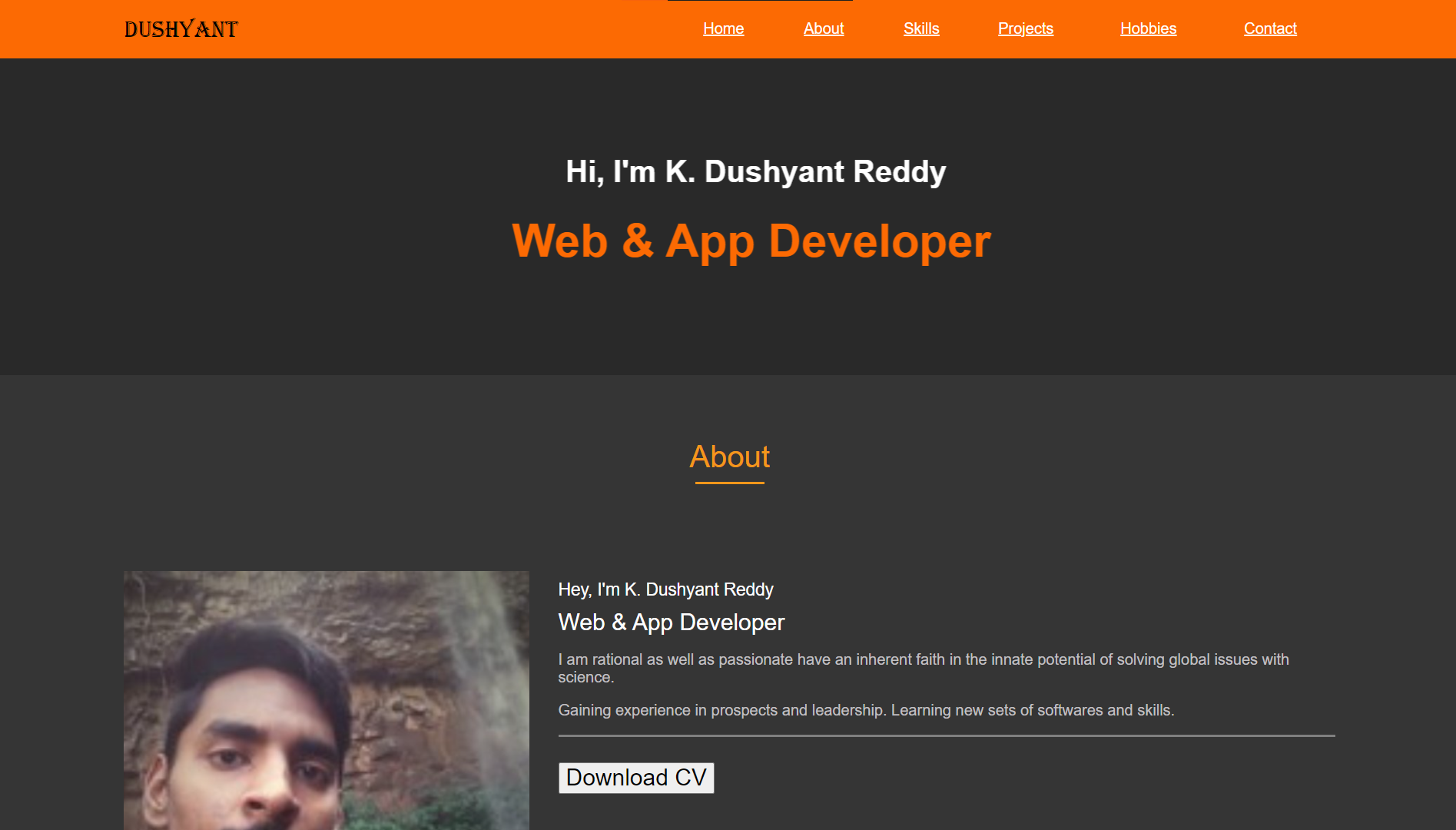 GitHub - Dushyant029/Portfolio-Only-HTML