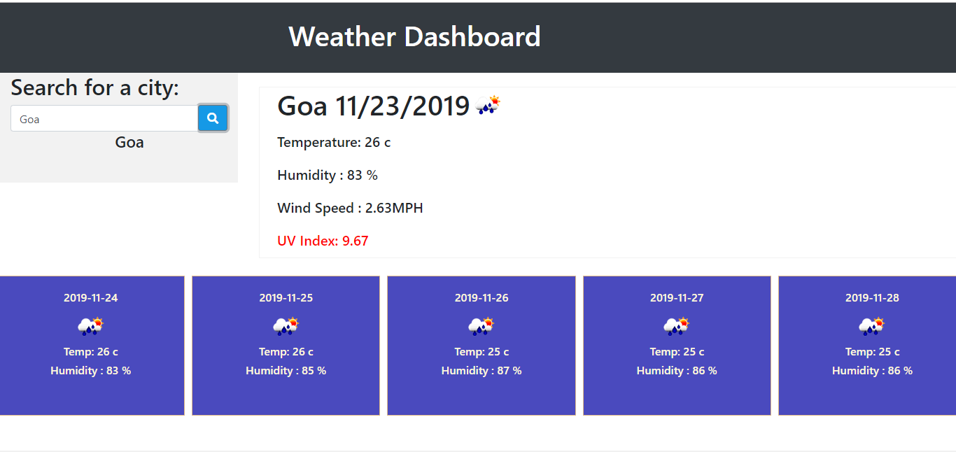GitHub - sshaili/weather-Dashboard