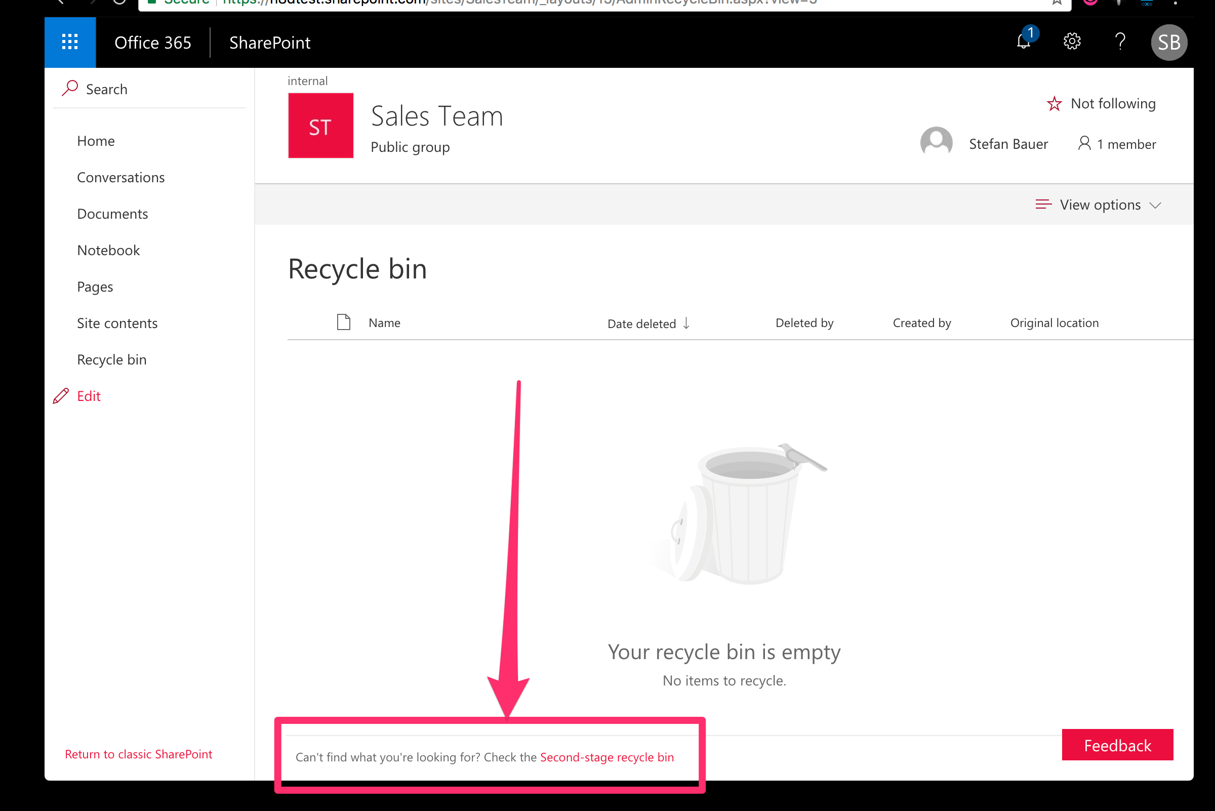 UX Inconvenient display of second stage recycle bin · Issue 1707