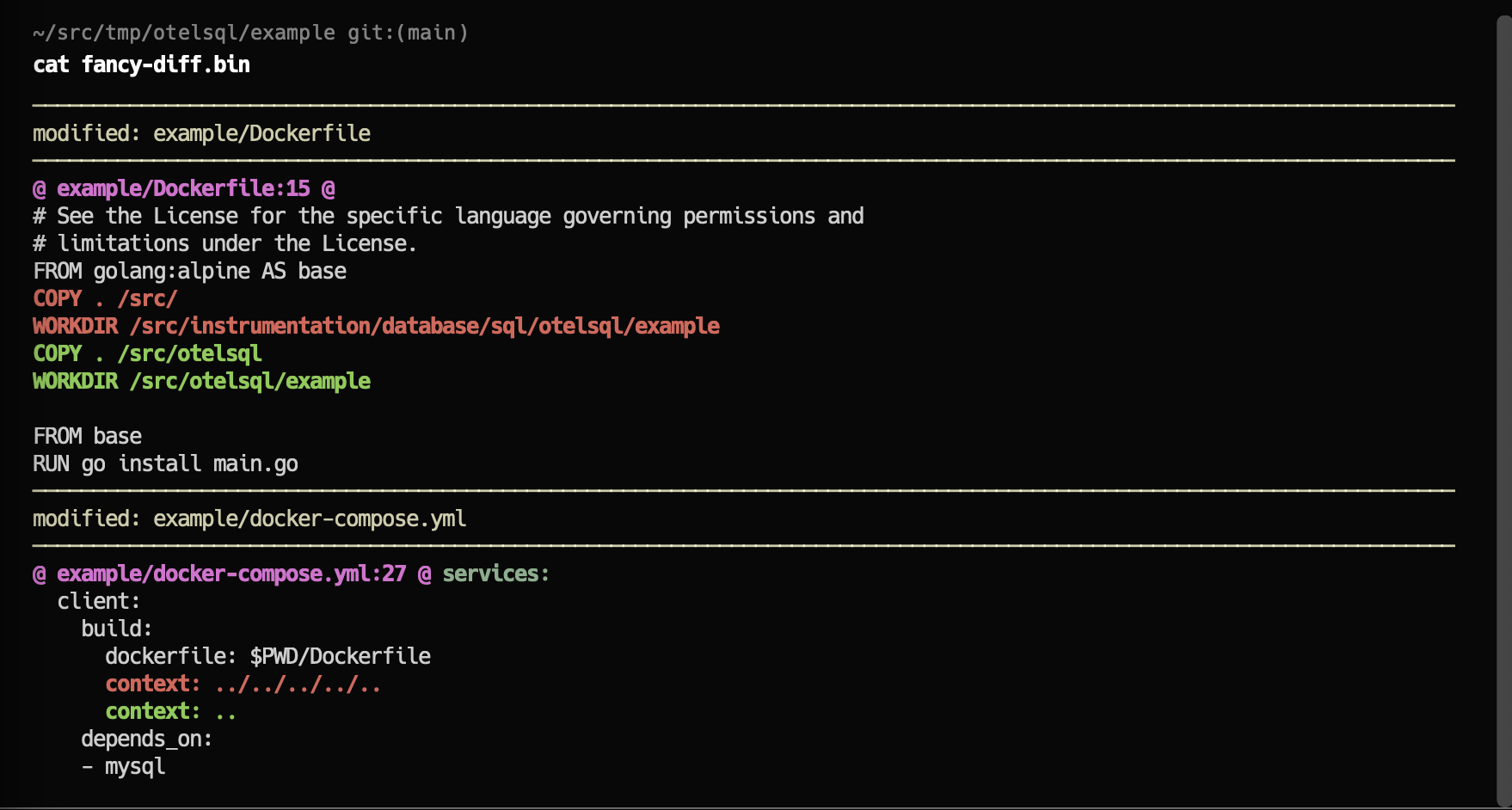 Core Not rendering 256color escapes from diffsofancy · Issue 84