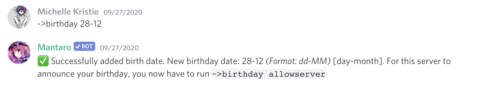 [ Bug ] birthday list error · Issue #349 · Mantaro/MantaroBot · GitHub
