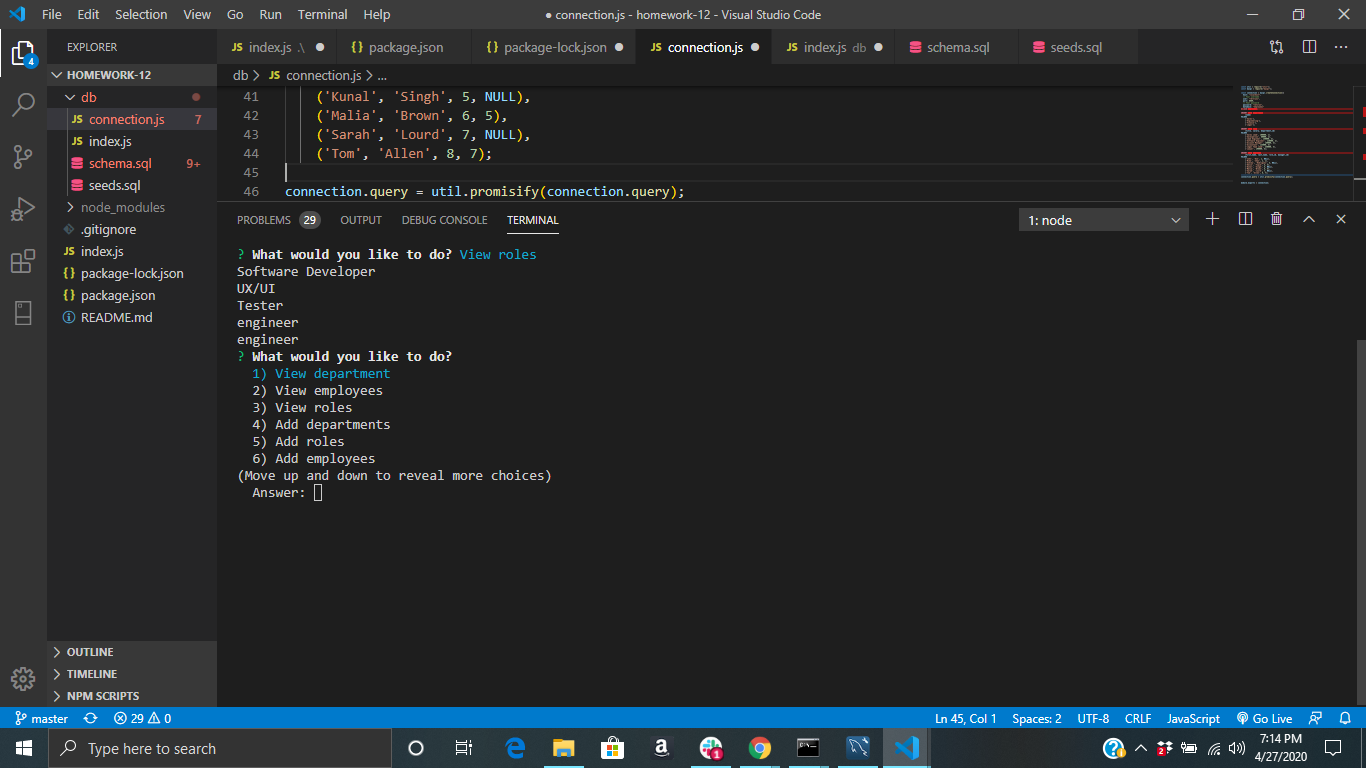 employee-tracker - Codesandbox