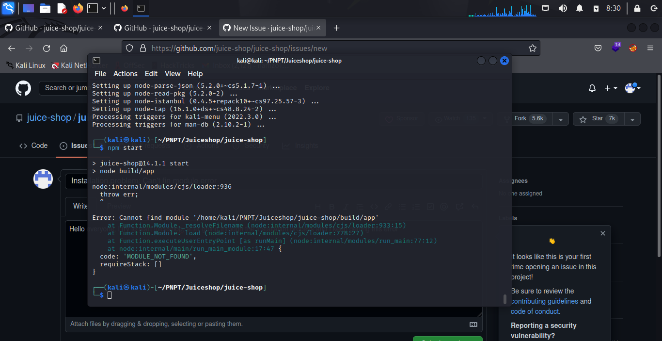 Installation problem: Can't fin module error · Issue #1848 · juice-shop ...