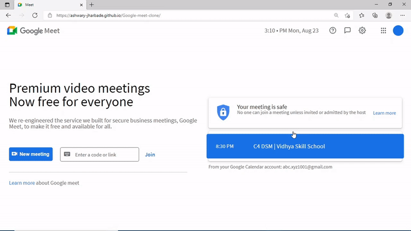 GitHub - Ashwary-Jharbade/Google-meet-clone: Trying to clone google ...
