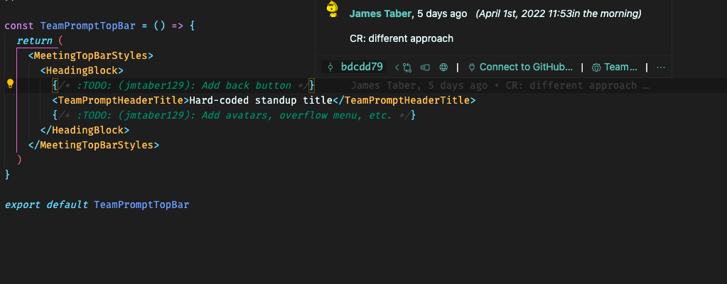 feat(standups): Top Bar Component Stub by jmtaber129 · Pull Request ...