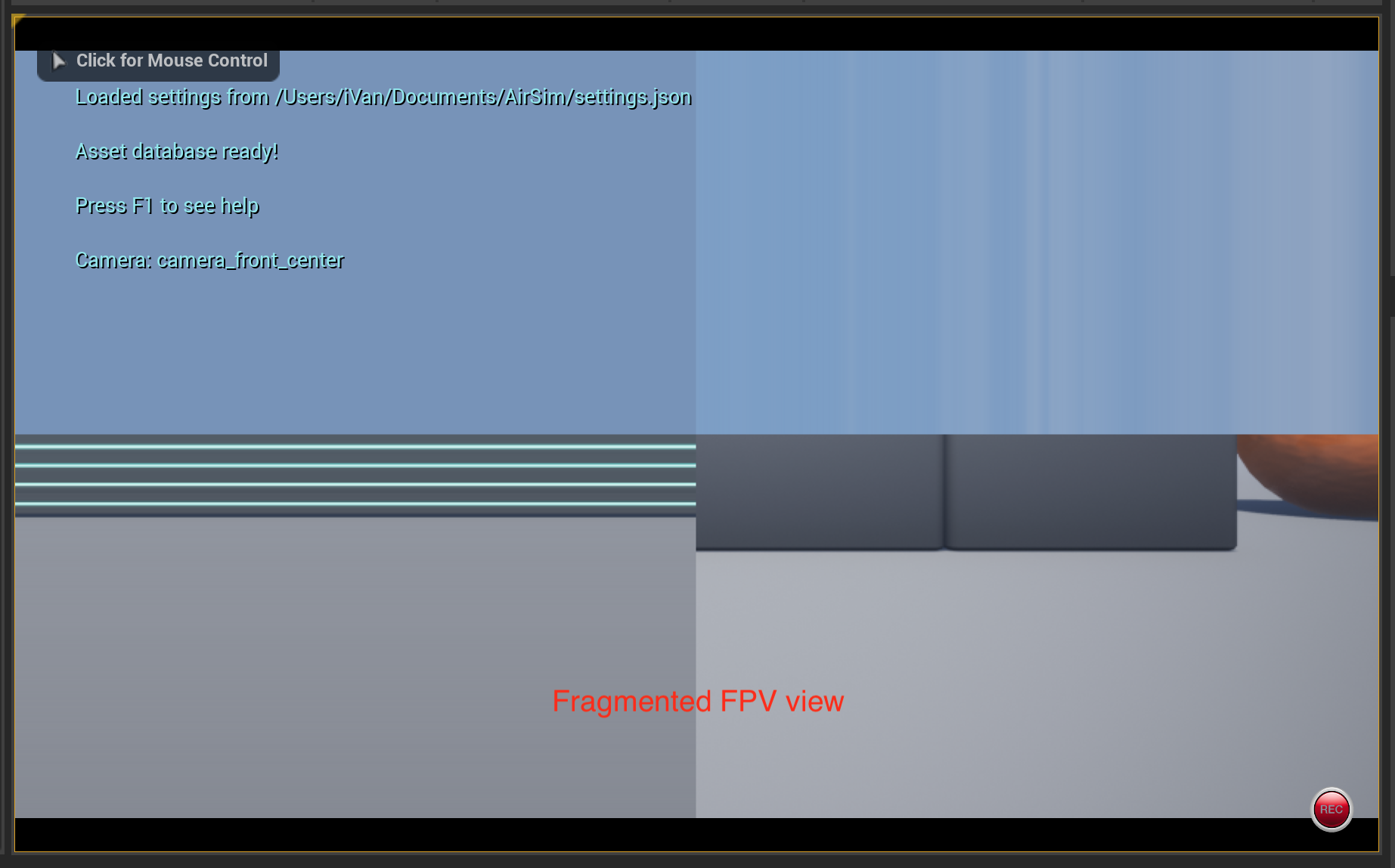 Fragmented Camera Scene Image · Issue #3323 · microsoft/AirSim · GitHub