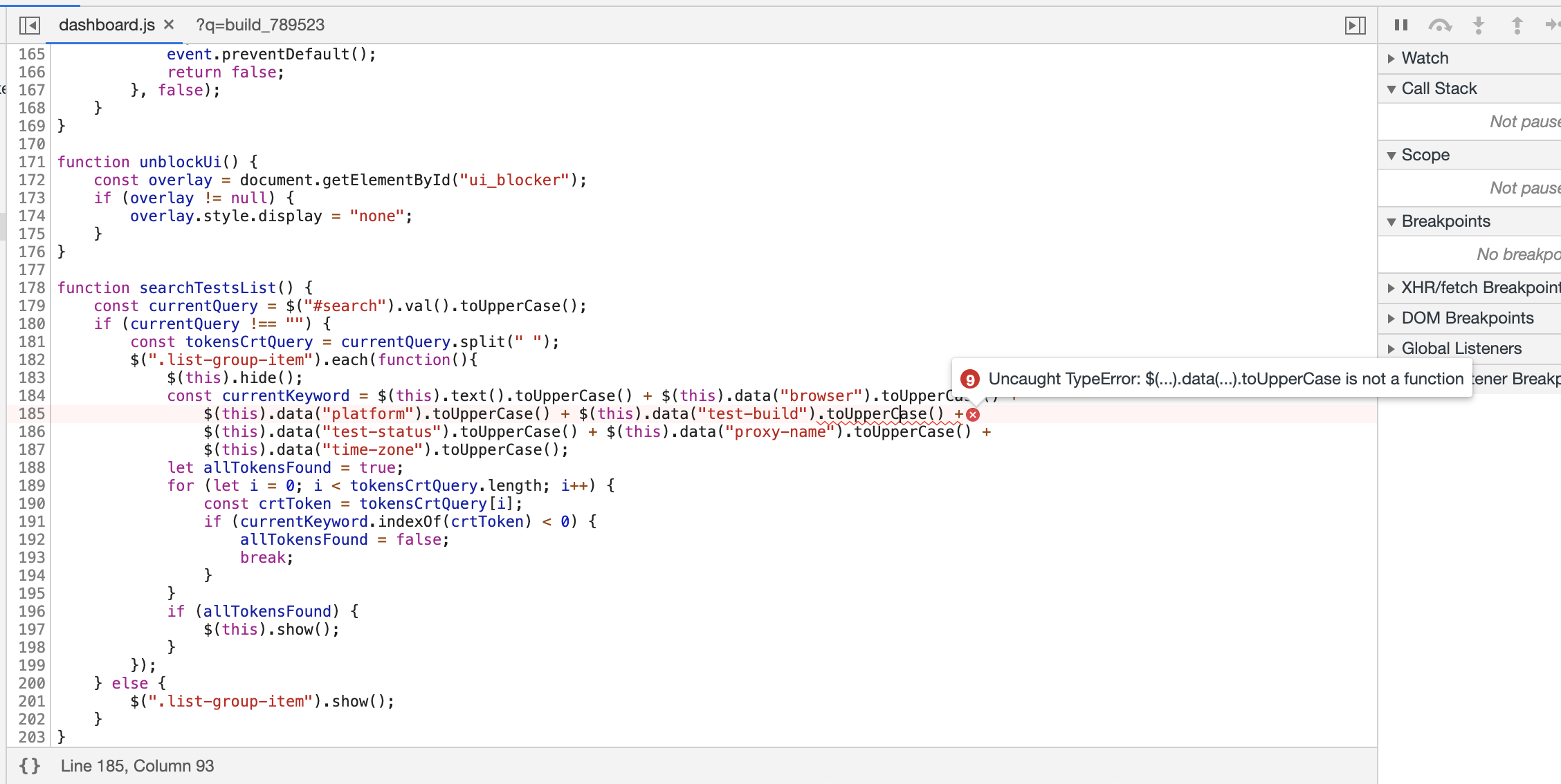 Number as build name breaks dashboard search · Issue 1007 · zalando