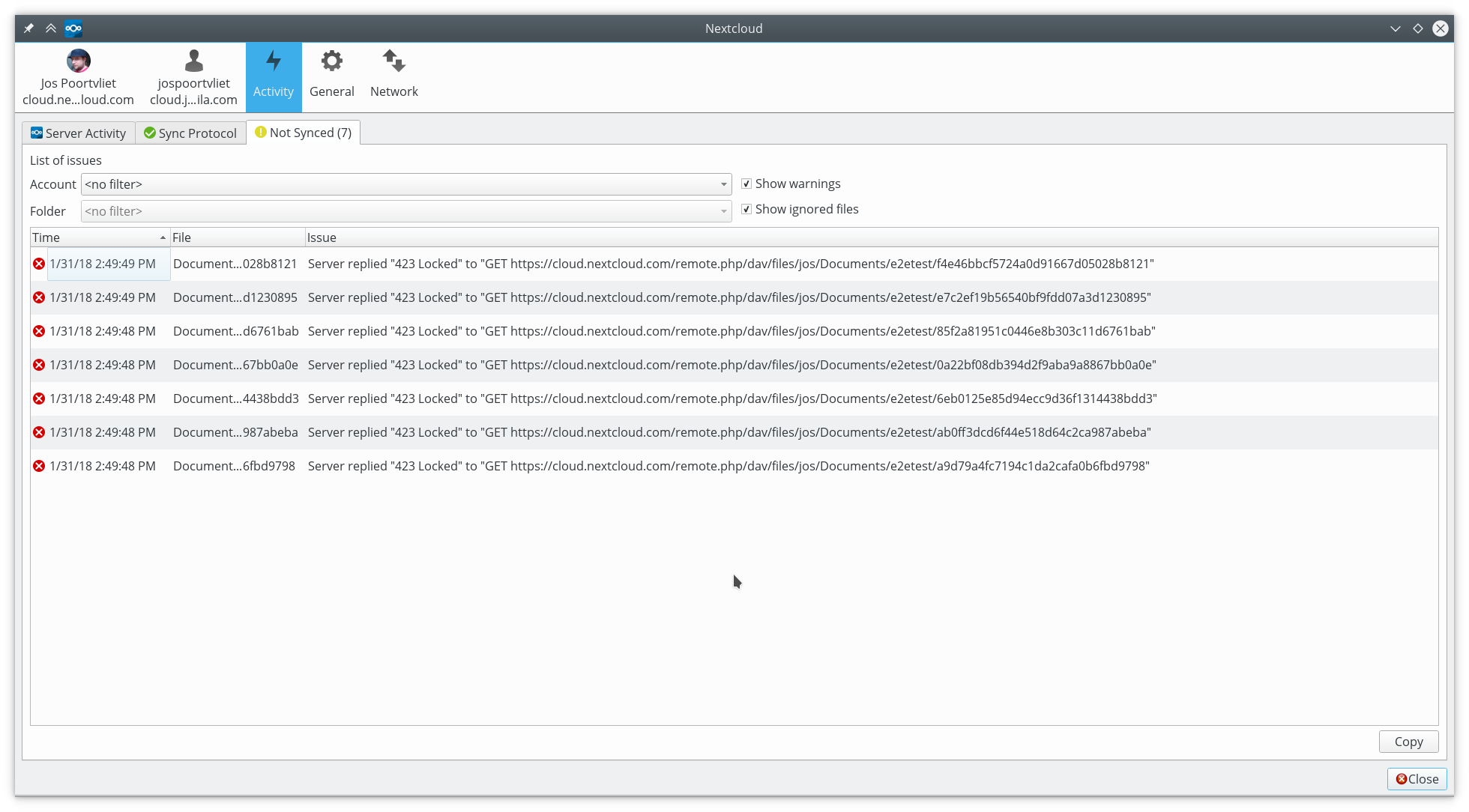 Waiting client when using e2e · Issue #156 · nextcloud/desktop · GitHub