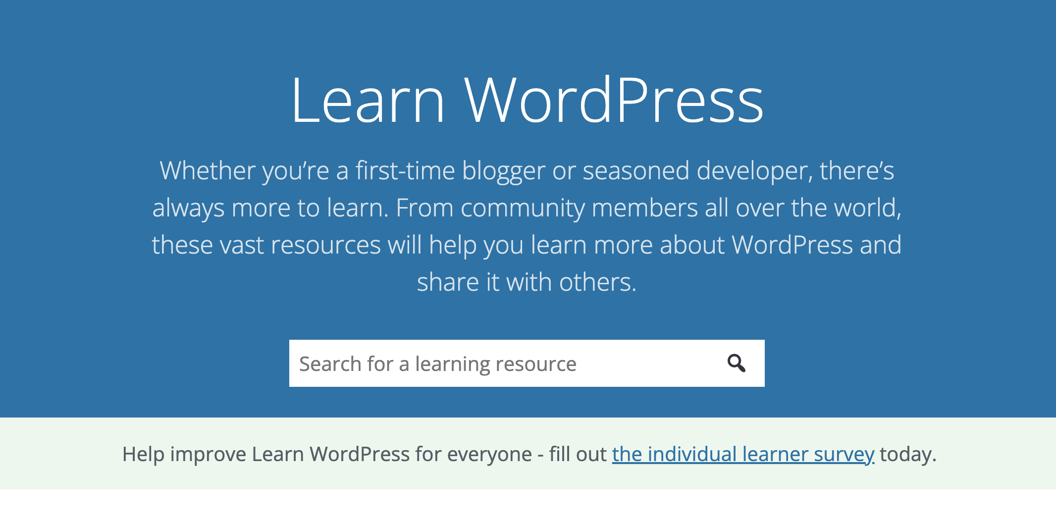 Individual Learner Survey Bug report · Issue #1386 · WordPress/Learn ...