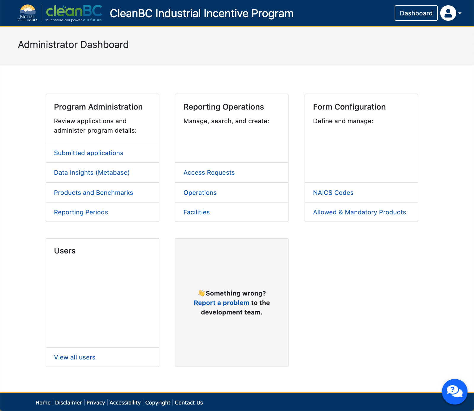 Administrator Dashboard