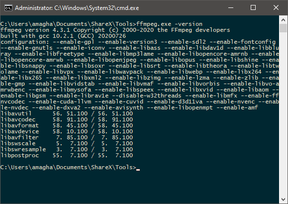ffmpeg error · Issue #6244 · ShareX/ShareX · GitHub