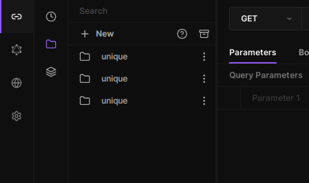 Screenshot of: [bug]: Identical (Non-Unique) collection names are allowed