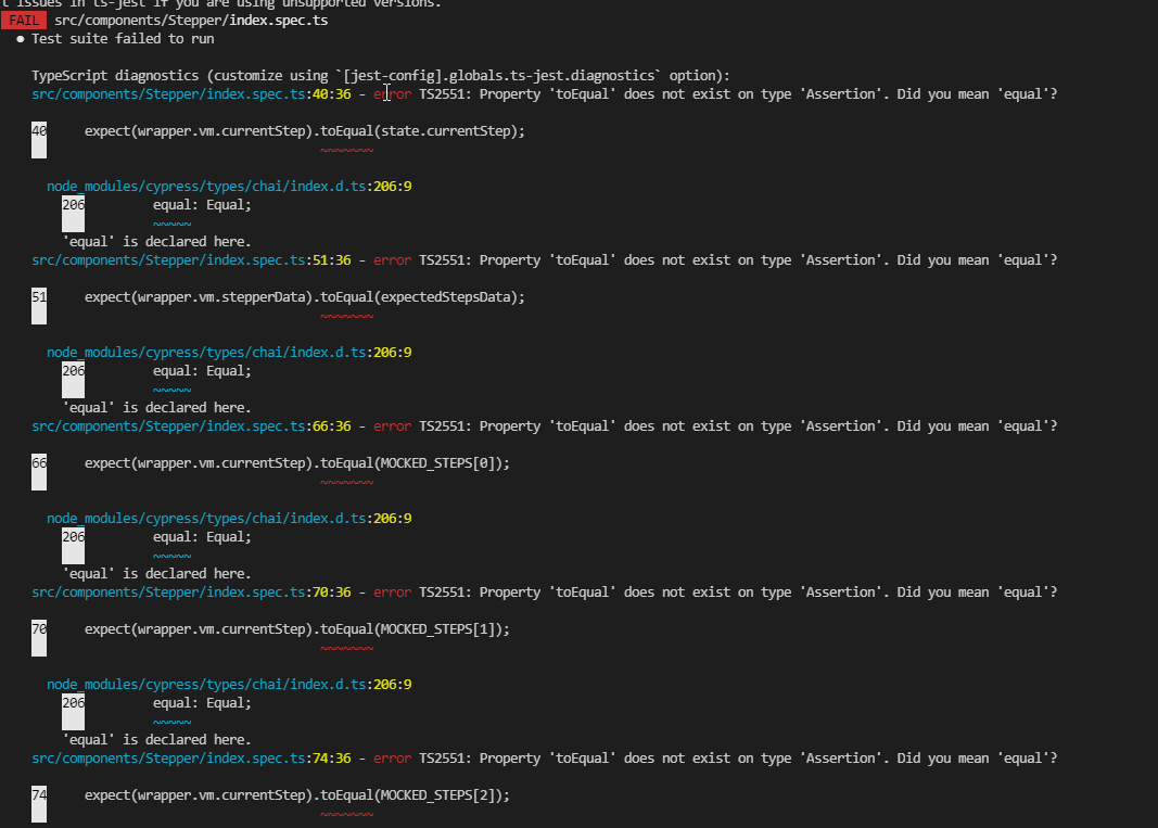 cypress/vue conflict with jest · Issue 19472 · cypressio/cypress