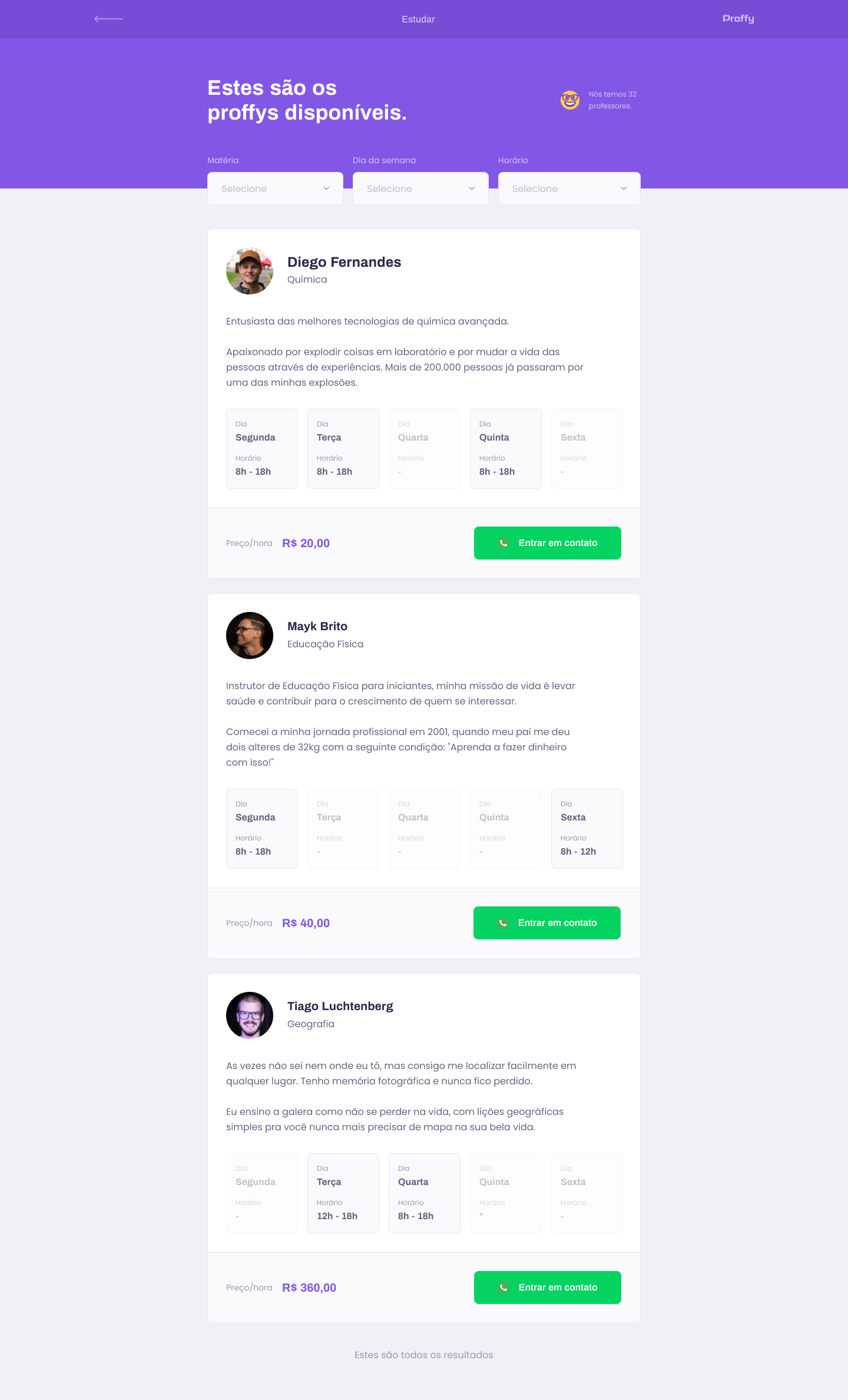 GitHub - HallexCosta/proffy: Projeto NLW #02 - Proffy