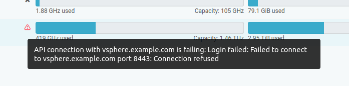 API Connection State should show details for failing connections ...