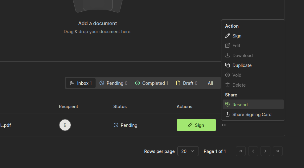 Resend Button should be disabled/invisible for Recipients · Issue #666 ...