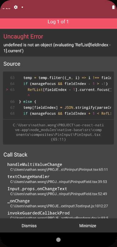 Error when deleting a digit from PinInput · Issue #3887 · GeekyAnts ...