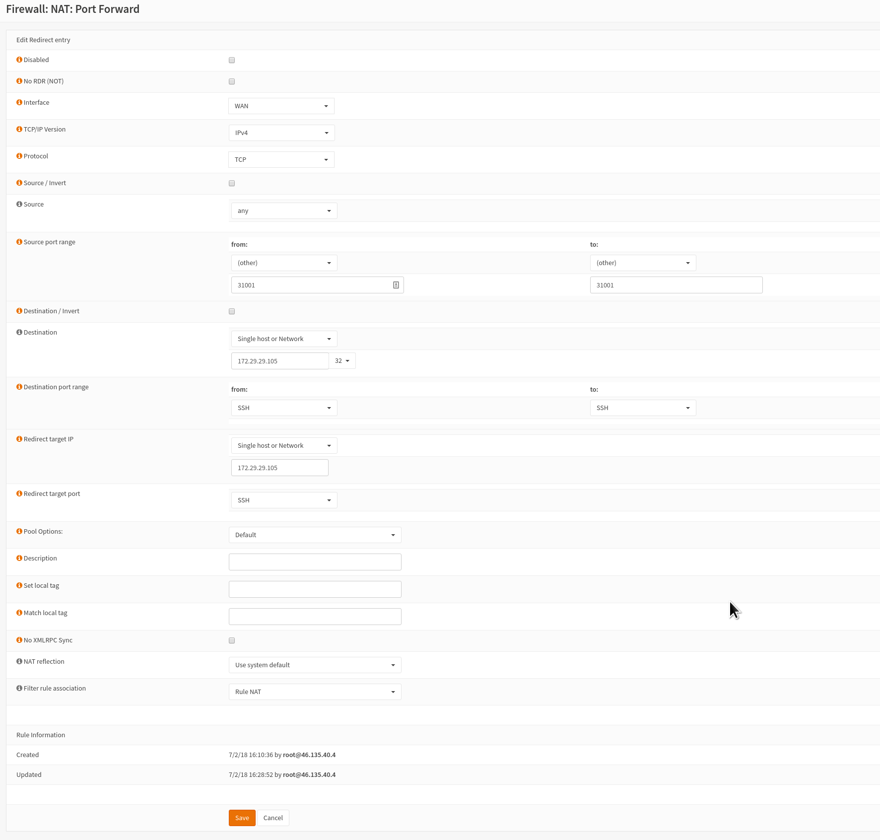 NAT Portforwarding doesn't work · Issue #2506 · opnsense/core · GitHub