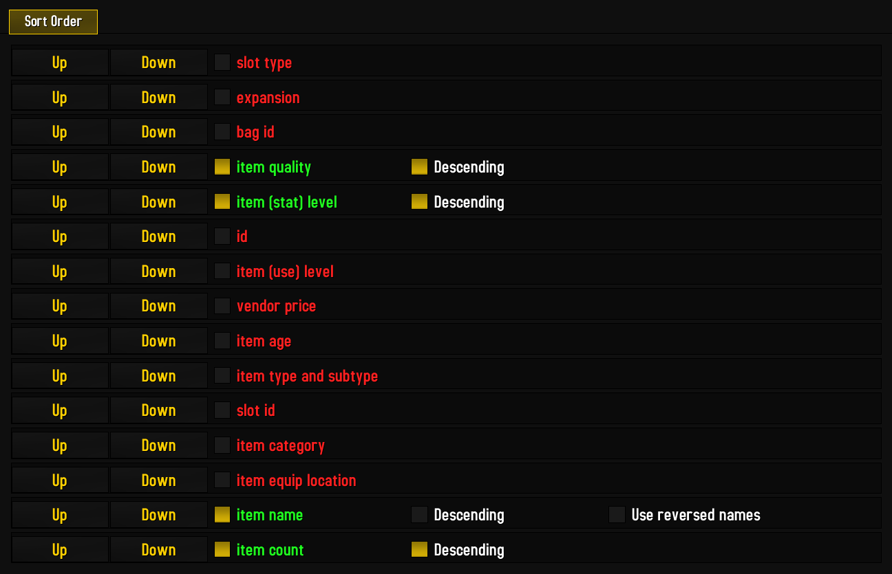 Sorting Doesn't Work Right in TBC · Issue #1520 · arkayenro ...
