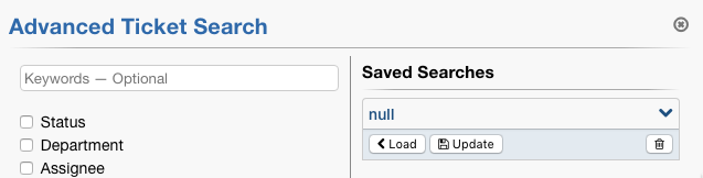 null search