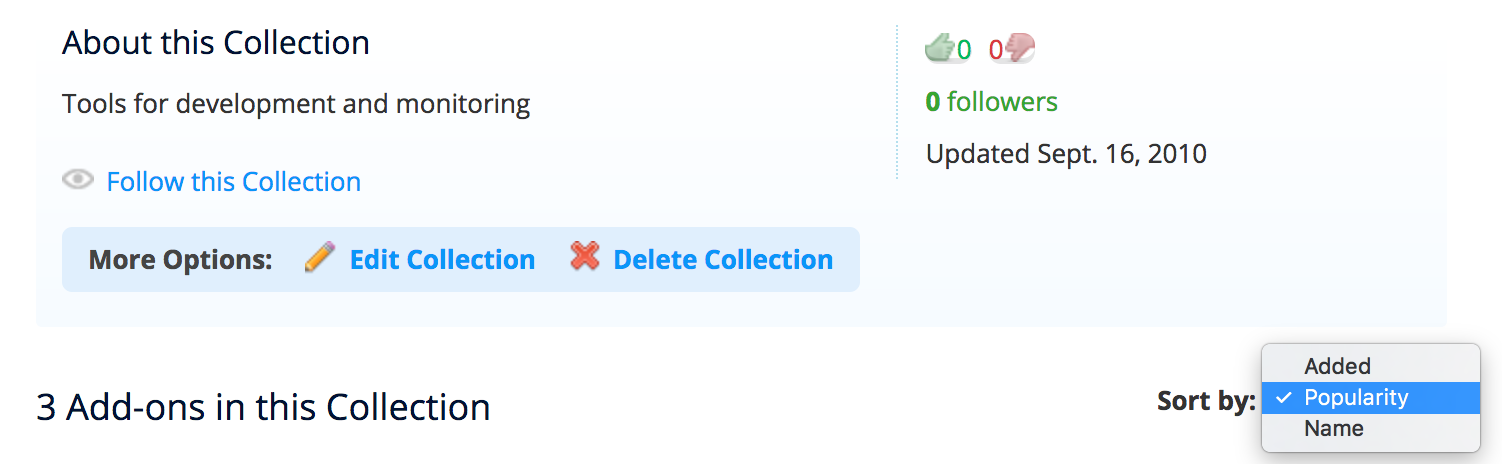 Sort add-ons in a collection · Issue #11230 · mozilla/addons · GitHub