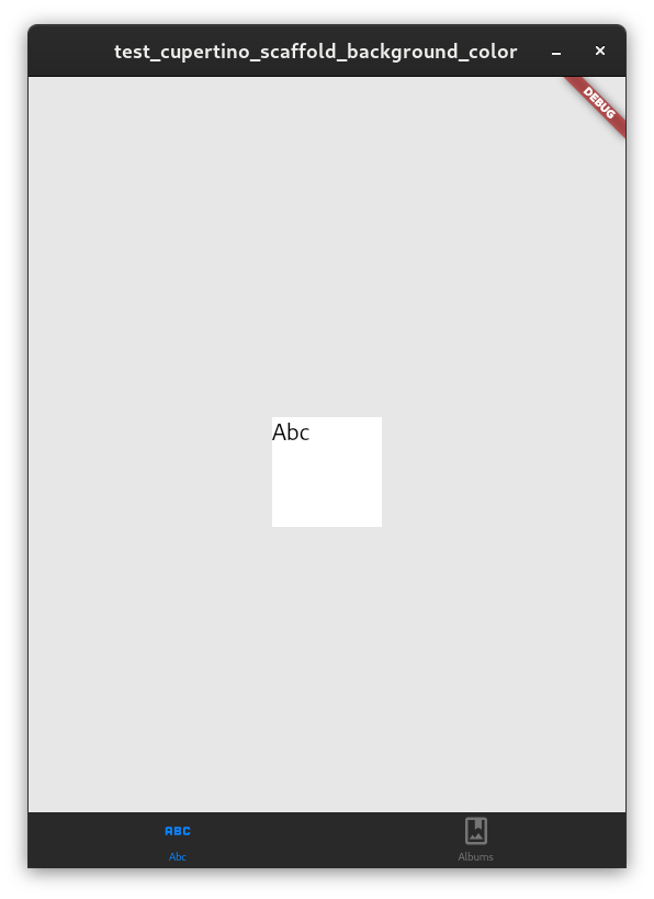 `CupertinoTabScaffold`'s rendered `backgroundColor` is darker than the