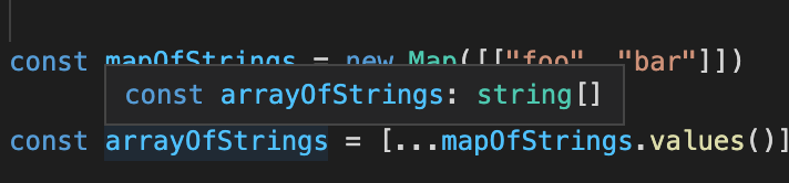 Array spread operator does not resolve type correctly (for javascript ...