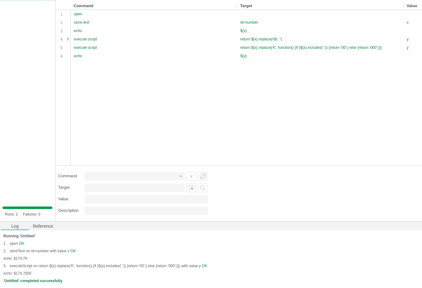 Selenium IDE is not executing properly script when '.' (dot) is