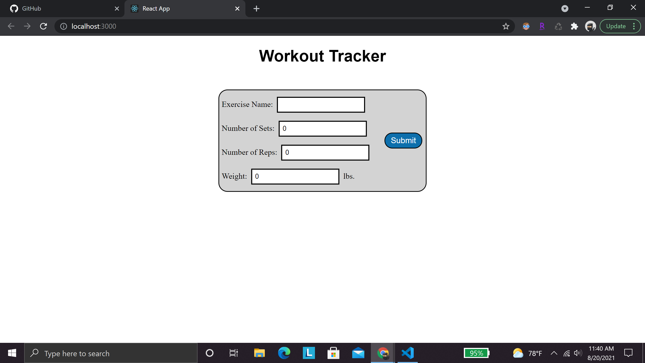 GitHub - SpencerGillaspie/Workout-Tracker