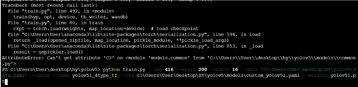 Transfer learning error when using yolov5l weights instead · Issue ...