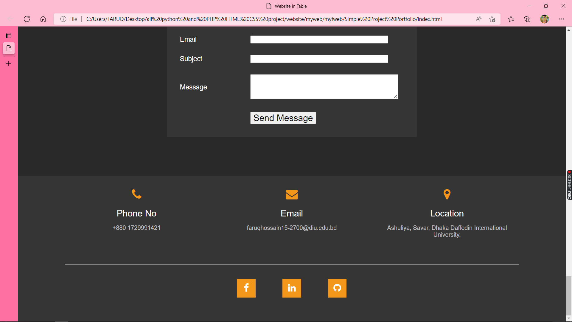 GitHub - Faruq-hossain/SImple-Portfolio-HTML-CSS: This HTML and CSS ...